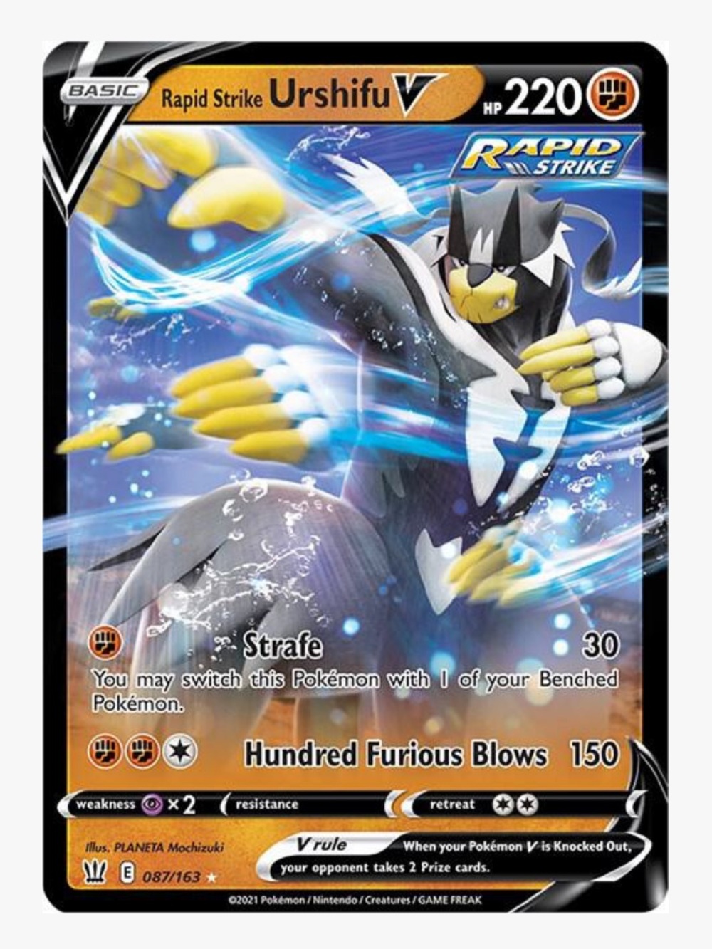Rapid Strike Urshifu V SWSH05: Battle Styles Pokemon Trading Card